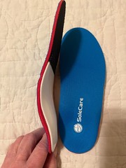 SoleCare Blue Neoprene Sz 6-6.5 Cushion Cover Rigid Arch Support Insoles NEW