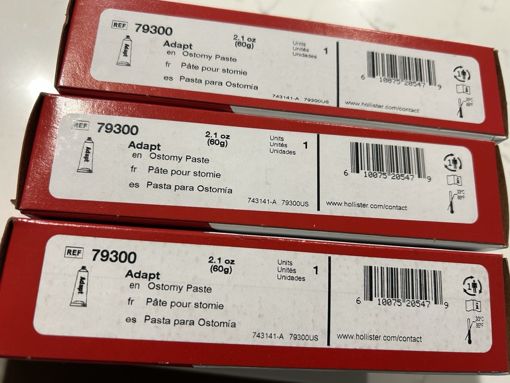 6 tubes Hollister Adapt Paste 79300, 2.1 oz each.