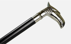 Silver Eagle Head Walking Cane Wooden Shaft Derby Handle Mobility Walking Stick