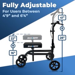 KneeRover® Steerable Knee Scooter Green With Basket and Brake Lightly Used