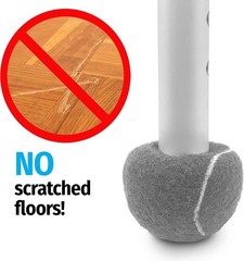AMP Top Glides Precut Walker Glides Gray Tennis Ball Feet Caps for Walkers 2 Pck