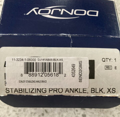 DonJoy DJO Stabilizing PRO Ankle Support Lace-up Brace, Black Extra Small NIB