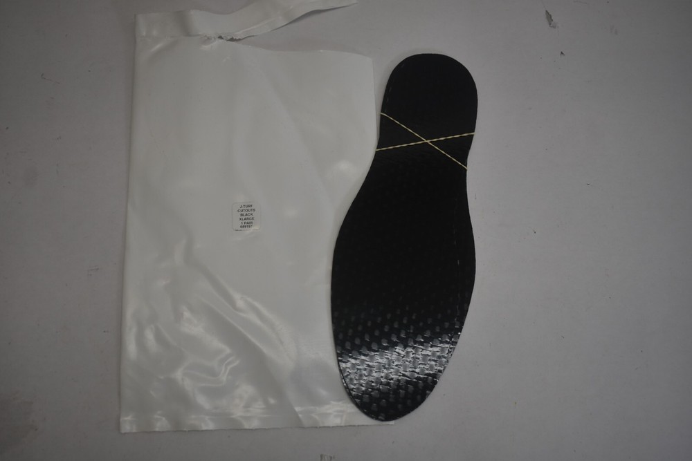 J-Turf Cutouts Black XL 689197 2LAG24XL Semi-Rigid 12″ Long Shoe Cutout Insole