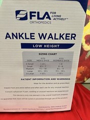 FLA ORTHOPEDICS Ankle Walker Boot Low Height Small Right/Left Foot New In Box