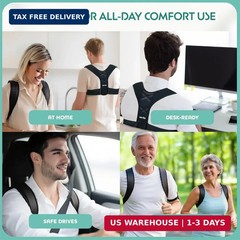 **Posture Corrector for Women & Men – Adjustable Back Brace Support for Upper Ba