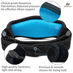 Athletic Tennis Elbow Brace with Compression Pad – Adjustable Elbow Support