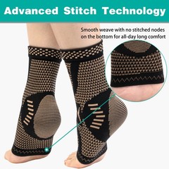 INDEEMAX Ankle Brace for Sprained Compression XX-Large, Copper Black