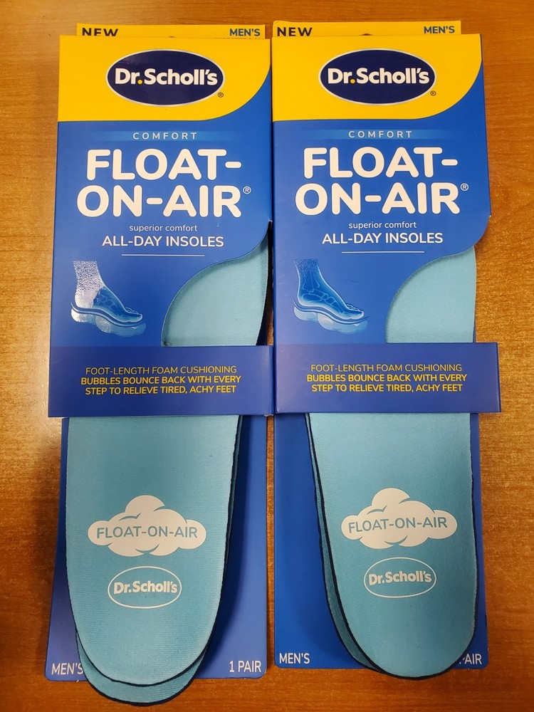 2 Pairs: Dr. Scholl’s Float On Air Comfort Insoles Men’s Size 8-14 (0923) W4B