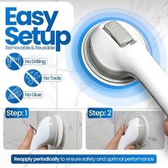 16.5“ Suction Cup Grab Bar – Ultimate Safety Handle for Bathtubs & Showers