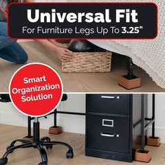 iPrimio Bed Furniture Risers Square Brown 2 Inch Lift Up to 10000lbs 4 Pack NEW