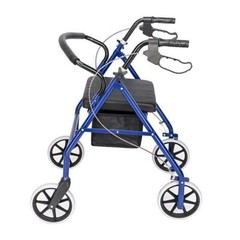 Folding Heavy Duty Extra Wide Bariatric Rollator Rolling Walker with Padded Seat