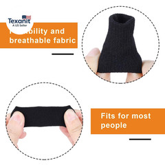 10 Pcs Black Finger Sleeves, Breathable Finger Brace, Compression Support for Ar