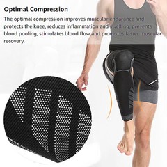 Full Leg Compression Sleeve Knee Support Brace Meniscus Tear Arthritis Pain Gym