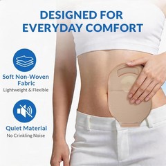 Ostomy Bags, 10Pcs One Piece Drainable Pouches, Hook and Loop Closure, Colost…