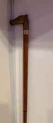 Vintage Wood & Solid Brass Horse Head Cane Walking Stick 35″ # 7194