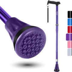 Walking Cane-Foldable,Adjustable,Collapsible,Heavy Duty All Terrain Tip