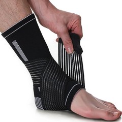Adjustable Ankle Support Brace Black, Size L, 1 Unit