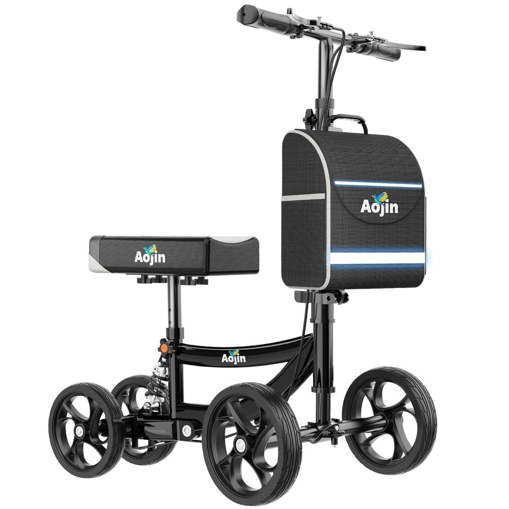 Aojin Knee Scooter For Adults For Footinjuries 300Lbs Capacity All Terrain