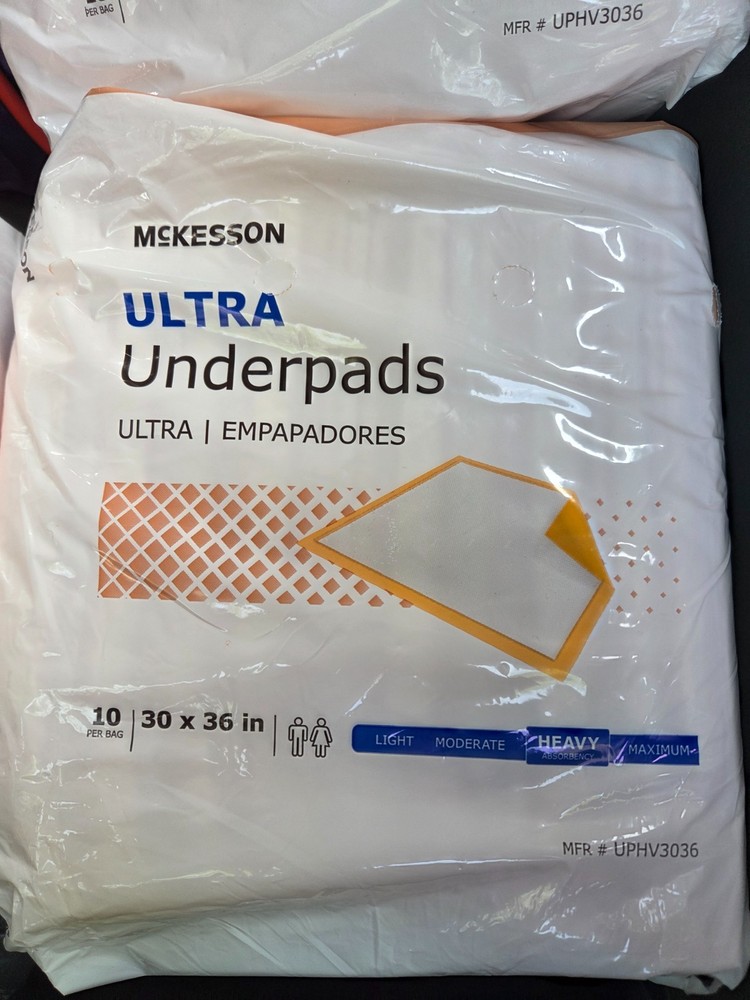 McKesson UPHV3036 Ultra Underpads – Peach (Pack of 10)