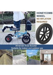 KNEE WALKER SCOOTER BLESSREACH All-Terrain Foldable Disc Brake for Foot Injuries