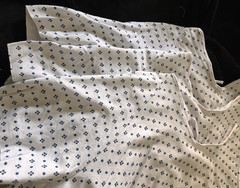Medline Hospital Patient Gowns 3-Pack White Blue Print Cotton Poly Unisex w/Ties