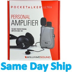 NEW WilliamsSound PockeTalker Ultra Personal Sound Amplifier Headphones PKT D1EH