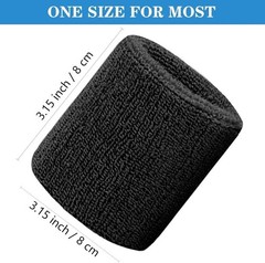 Breathable Cotton Wristbands 1Pc – Sweat-Absorbent for Men & Women Sports