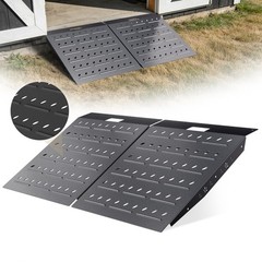 VNN 29″ x 48″ Shed Ramp 1500LB Capacity Anti-Slip Punch Plate Ramp for ATV (2PC)