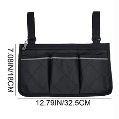 Wheelchair Side Armrest Bag With Reflective Strip Arm Rest Pouch For Most