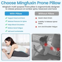 Memory Foam Wedge Pillow Multi-Position Bed Support Pillow for Sitting Up Prone