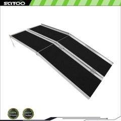 10ft Aluminum Multi-Folding Wheelchair Scooter Mobility Ramp Portable 600 LB
