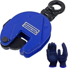 Vertical Plate Clamp, 1Ton/2200LB Working Load, Jaw Opening 0.8IN, Blue
