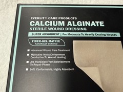 EVERLIT CALCIUM ALGINATE STERILE WOUND DRESSING BOX OF 16 4×4″ FIBER-GEL MATRIX