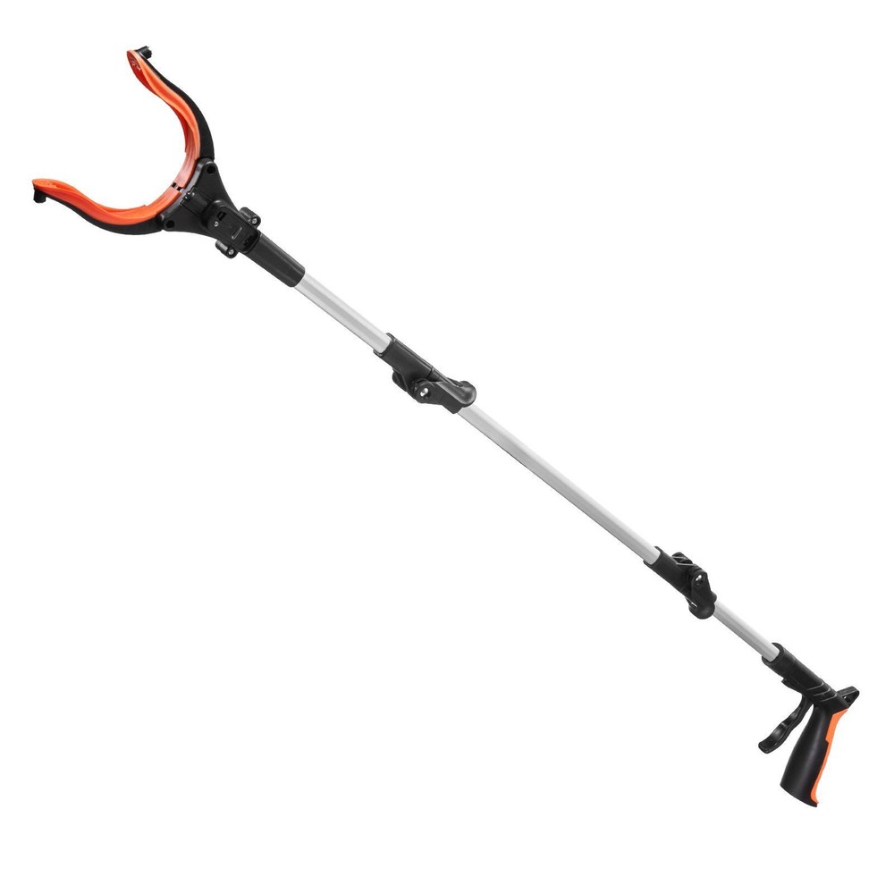 43″ Foldable Reacher Grabber Tool w/ 360�� Rotating Jaw, Magnet & LED Light