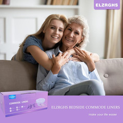 Commode Liners for Bedside Commode, Portable Toilet, Bed Pan, 100 Count Lavender