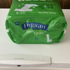 FitRight OptiFit Incontinence Briefs L Ultra 20 Ct White Disposable 44-56 in