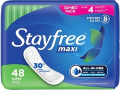 Maxi Super Long Wingless Pads for Heavy Flow – 48 Count for Confidence & Comfort