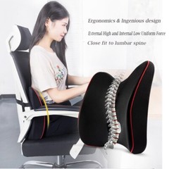 Memory Foam Waist Cushion Support Lumbar Pillow Office Chair Massage Pad Back