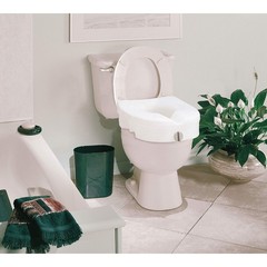 E-Z Lock Raised Toilet Seat, Elongated Toilet Seat Riser, Adds 5 Inches of Heigh