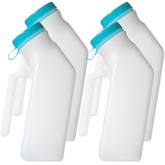 Mens Urinal Bottle Spill Proof Portable Bedside Travel 1000ml 4 Pack