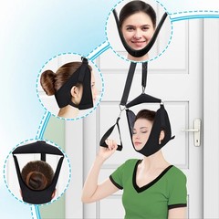 Cervical Neck Traction Head Brace Over Door Quick Pain Relief Decompression