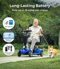 4 Wheels Mobility Scooters Power Wheelchair Folding Electric Scooter For Adult