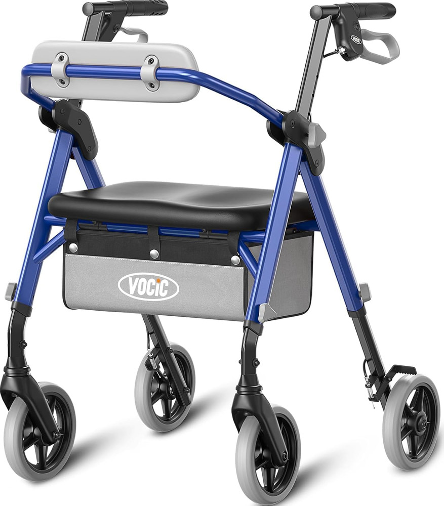 Walkers for Seniors, Z11 Rollator Walker with Seat, Max 380 Lbs, Avant Walkers w