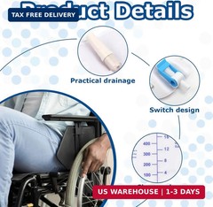 3 Pcs Catheter Bags,Premium Easy-Tap Leg Bag Urinary Drainage Bag | 500ml Leg Ba