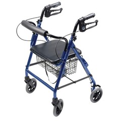 Lightweight Short Hemi Rollator Walker Low 20 Inch Adjustable Mobility Walking
