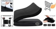 Gel Seat Cushion 19x19in Large Soft Breathable Support Pain Relief for Office