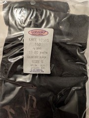ITA-MED Medium Sheer 18-20 mmHg Compression Knee High, Black, Size Small H-160BL