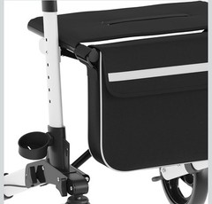 Flash Furniture Hercules Adjustable Height Folding Rollator Walker 360° Swivel