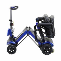 NEW Drive FLEX ZooMe Flex Ultra Compact Folding Travel 4 Wheel Scooter, Blue