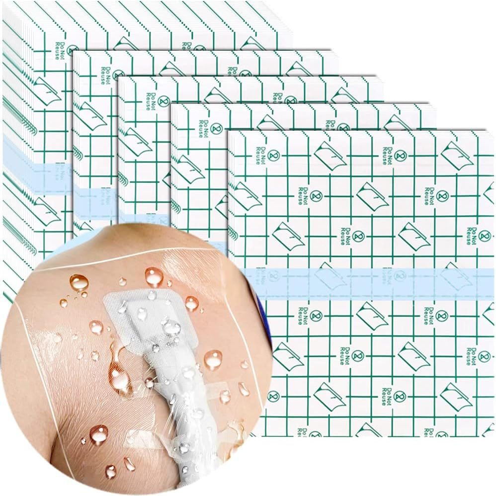 50 Pcs Waterproof Shower Protector Bandage 4X4 Inch For Chest Chemo Dialysis NEW
